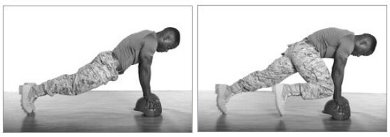 Plank with squats - an improved version of the classic exercise